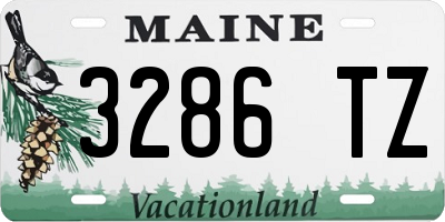 ME license plate 3286TZ