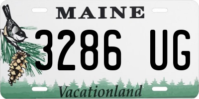 ME license plate 3286UG