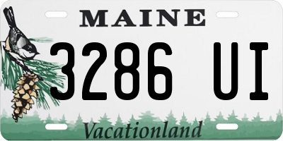 ME license plate 3286UI