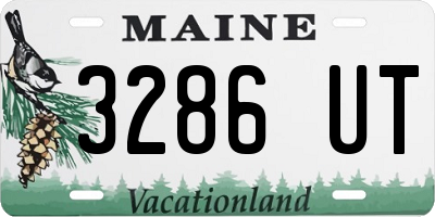 ME license plate 3286UT