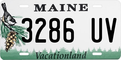 ME license plate 3286UV