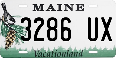 ME license plate 3286UX