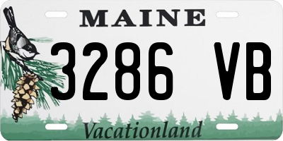 ME license plate 3286VB