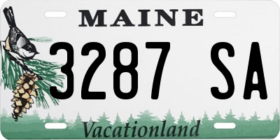 ME license plate 3287SA