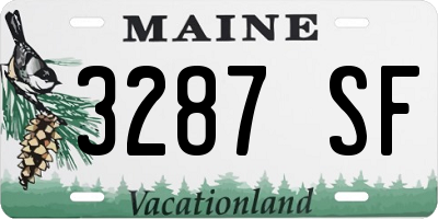 ME license plate 3287SF