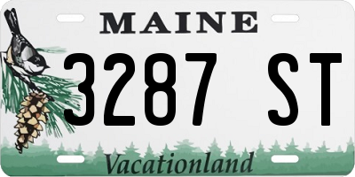 ME license plate 3287ST