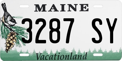 ME license plate 3287SY