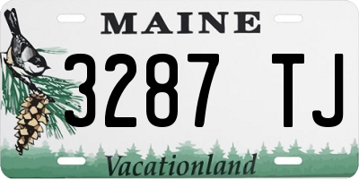 ME license plate 3287TJ