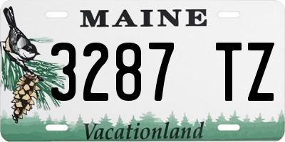 ME license plate 3287TZ