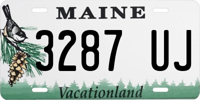 ME license plate 3287UJ