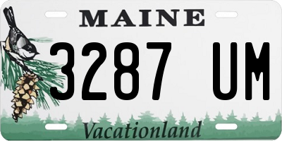 ME license plate 3287UM