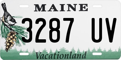 ME license plate 3287UV