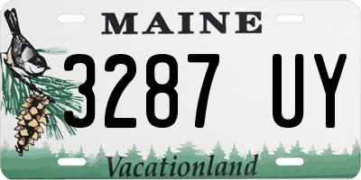 ME license plate 3287UY