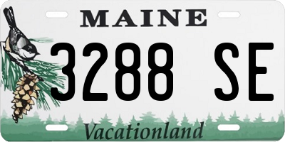 ME license plate 3288SE