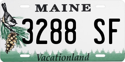 ME license plate 3288SF