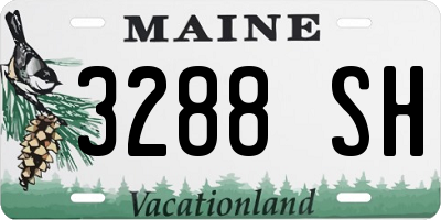 ME license plate 3288SH