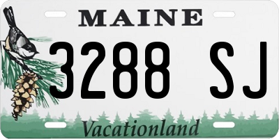 ME license plate 3288SJ