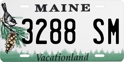 ME license plate 3288SM