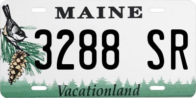 ME license plate 3288SR
