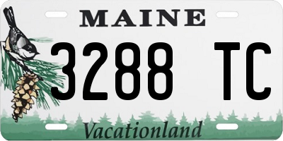 ME license plate 3288TC