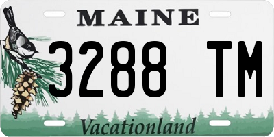 ME license plate 3288TM