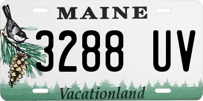 ME license plate 3288UV