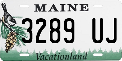 ME license plate 3289UJ