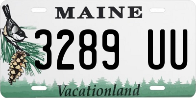 ME license plate 3289UU