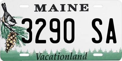 ME license plate 3290SA