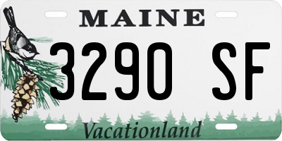 ME license plate 3290SF