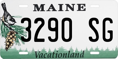 ME license plate 3290SG