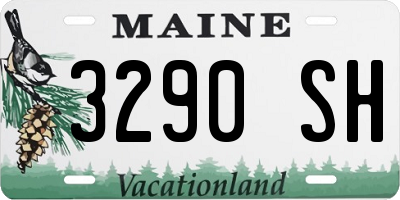 ME license plate 3290SH