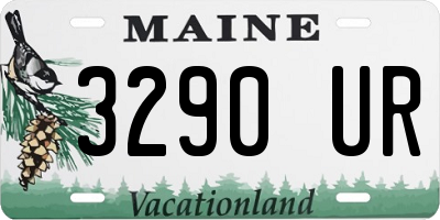 ME license plate 3290UR