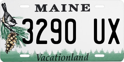 ME license plate 3290UX