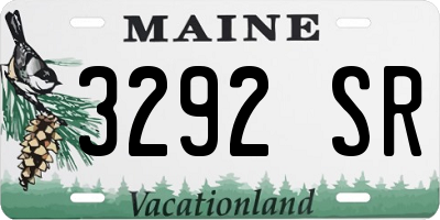 ME license plate 3292SR