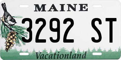 ME license plate 3292ST