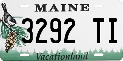 ME license plate 3292TI