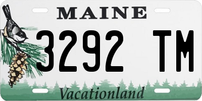 ME license plate 3292TM