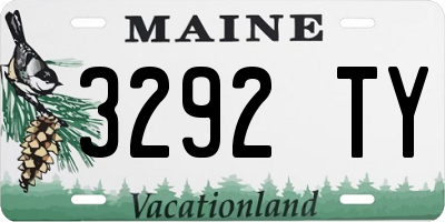 ME license plate 3292TY