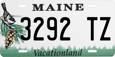 ME license plate 3292TZ