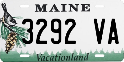 ME license plate 3292VA