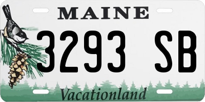 ME license plate 3293SB