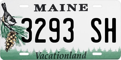 ME license plate 3293SH