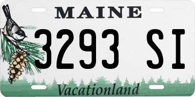 ME license plate 3293SI