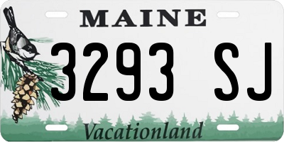ME license plate 3293SJ