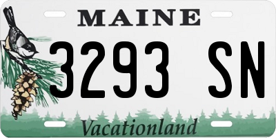ME license plate 3293SN