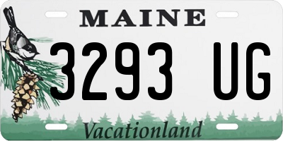 ME license plate 3293UG