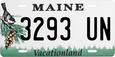 ME license plate 3293UN
