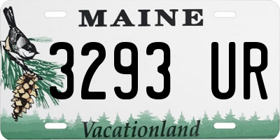 ME license plate 3293UR