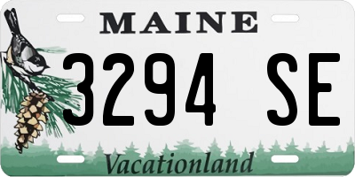ME license plate 3294SE